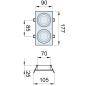 Oprawa kwadratowa aluminium Morena inox x2 Oprawa kwadratowa aluminium Morena inox x2