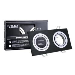 Oprawa kwadratowa aluminium SOUTH OPAL podwójna czarna szczotkowana - 302144 Goldlux