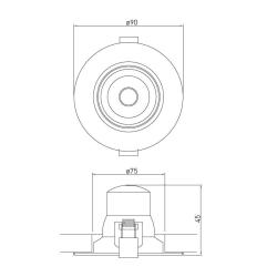 Oprawa okrągła LED VOLARE 5W 3000K GTV LD-VLROK0538-CB GTV