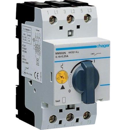 Wyłącznik silnikowy MM502N 230V  0,16A-0,24A Hager