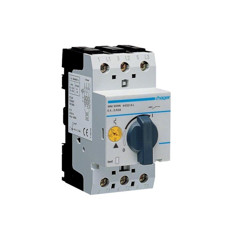 Wyłącznik silnikowy MM504N 230V  0,4A-0,6A Hager