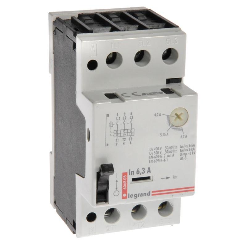 Wyłącznik silnikowy M250 6,3 (4A-6,3A) Legrand