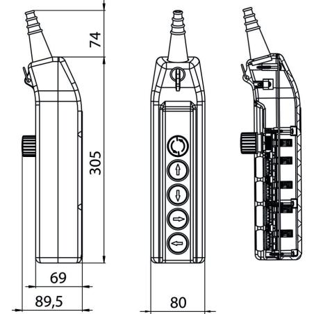 Kaseta sterownicza suwnicowa PKS-6W01