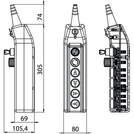 Kaseta sterownicza suwnicowa PKS-6W03