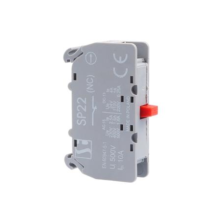 Łącznik szynowy z torem rozwiernym SP22-01-1-sz czerwony Spamel