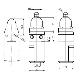 Łącznik krańcowy 83400S ze zderzakiem Promet