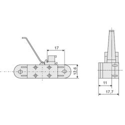 Łącznik krańcowy MPO-1L z dźwignią