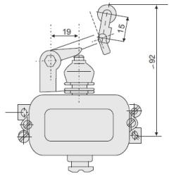 Łącznik krańcowy MPO-5W z rolką i dźwignią Promet