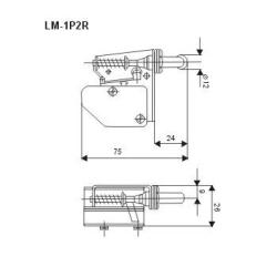 Łącznik krańcowy LM-1P2R z rolką i zderzakiem Promet