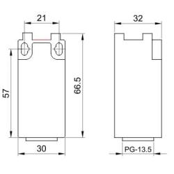 Łącznik krańcowy VP110 z trzpieniem i zderzakiem Tracon Electric