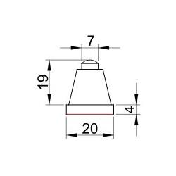 Łącznik krańcowy z trzpieniem i zderzakiem LSME8111 Tracon Electric