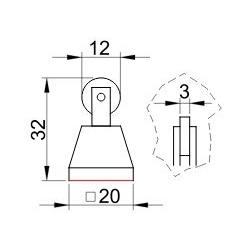 Łącznik krańcowy ze zbijakiem rolkowym LSME8112 Tracon Electric