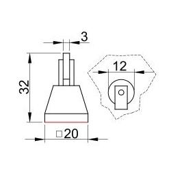 Łącznik krańcowy ze zbijakiem rolkowym LSME8122 Tracon Electric