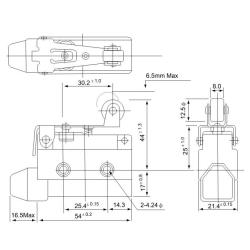 Łącznik krańcowy z dźwignią sprężynową i rolką LS7141 Tracon Electric