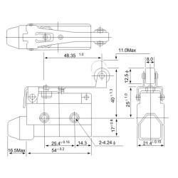 Łącznik krańcowy z dźwignią sprężynową i rolką LS7121 Tracon Electric
