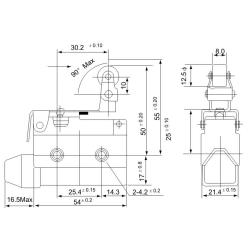 Łącznik krańcowy z dźwignią sprężynową i rolką przegubową LS7144 Tracon Electric