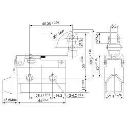 Łącznik krańcowy z dźwignią sprężynową i rolką przegubową LS7124 Tracon Electric