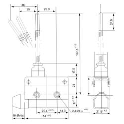 Łącznik krańcowy z dźwignią sprężynową i prętem LS7166 Tracon Electric