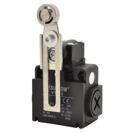 Łącznik krańcowy z dźwignią regulowaną i rolką VT145