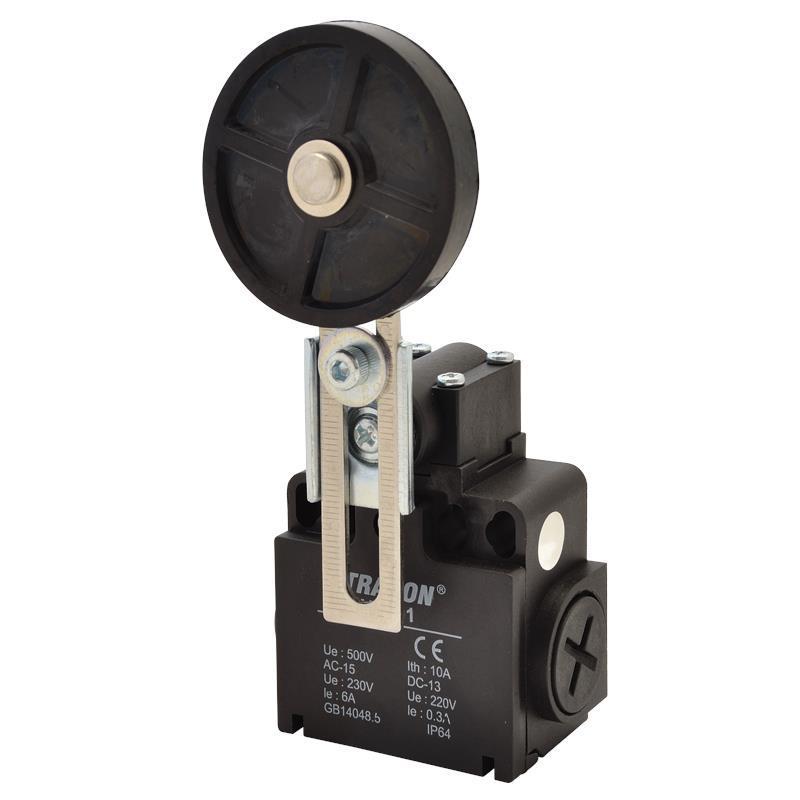 Łącznik krańcowy dźwignią regulowaną i rolką VT191