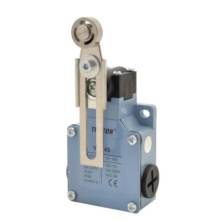 Łącznik krańcowy  z dźwignią regulowaną i rolką VM145