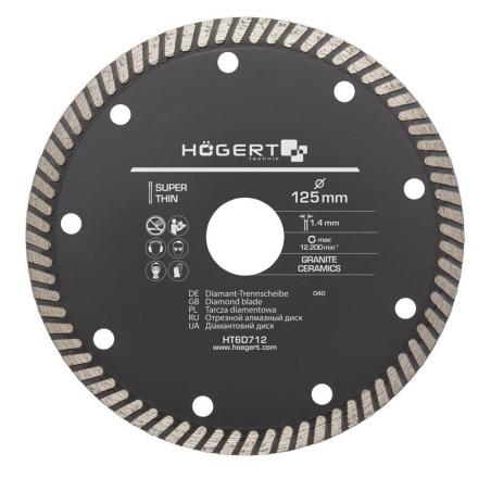 Tarcza diamentowa super thin 125 mm HT6D712 Hogert