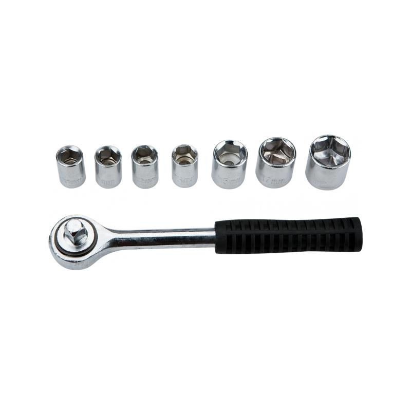 Klucz nasadowy 3/8  7 szt. nasadek 38D142