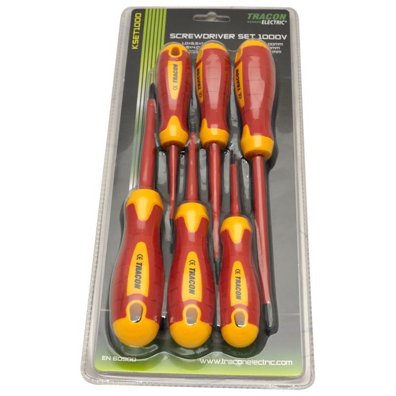 Zestaw wkrętaków 6 szt. 1000V KSET 1000