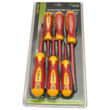 Zestaw wkrętaków 6 szt. 1000V KSET 1000 Tracon Electric