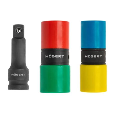 Zestaw nasadek udarowych, dwustronnych 17, 19, 21, 22 mm HT4R006 Hogert