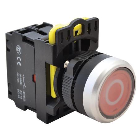 Przełącznik z piktogramem podświetlany NYK3-P2L czerwony ( białe 0)