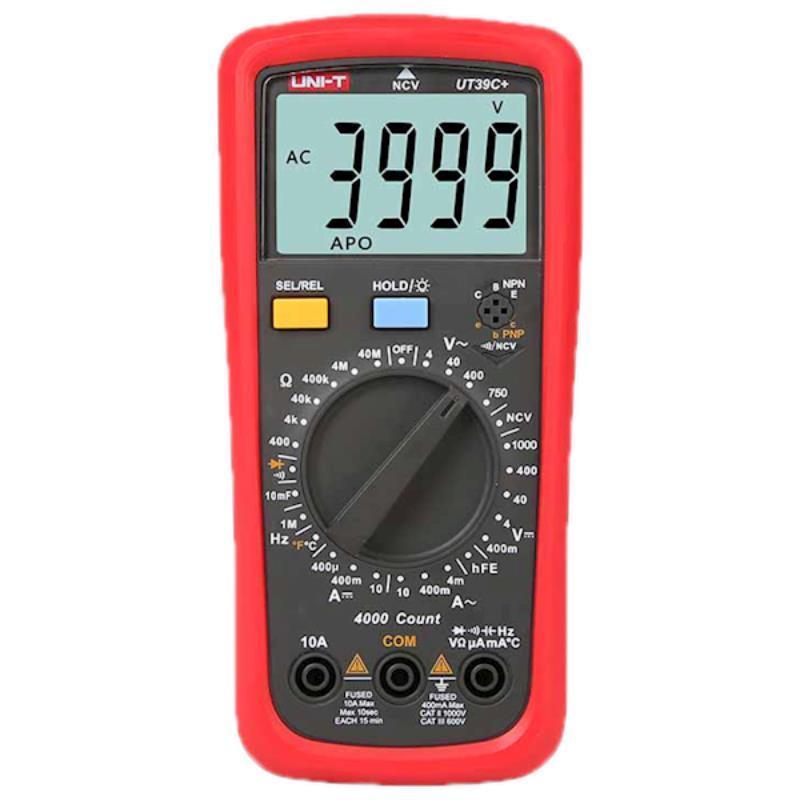 MIERNIK UNI-T UT39C+ CYFROWY UNIWERSALNY POJEMNOSĆ, CZĘSTOTLIWOŚĆ, TEMPERATURA