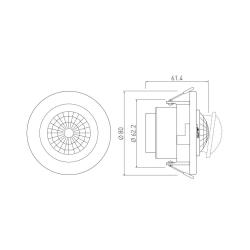 Czujnik ruchu sufitowy IP20 CR-15