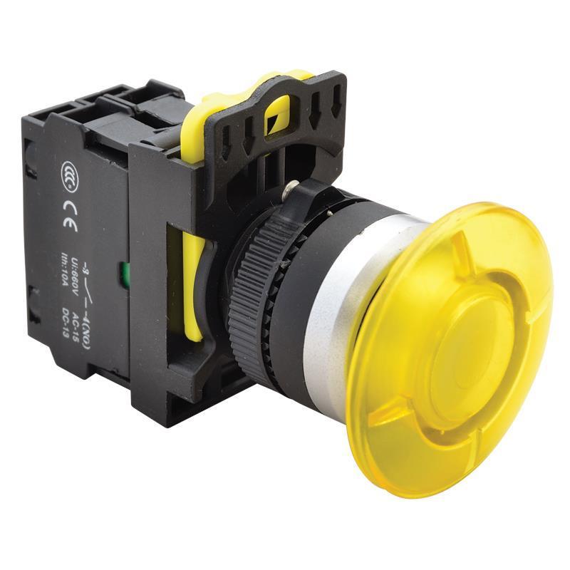 Przycisk grzybkowy podświetlany NYG3-MLY żółty