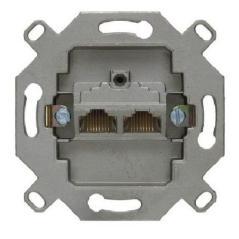 Berker One.Platform - gniazdo komputerowe kat.5e ekranowane podwójne