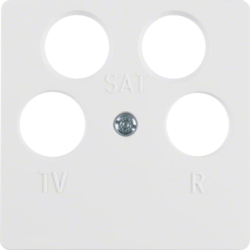 Berker Q1/Q3/Q7 biały - płytka do gniazda RTV-SAT (x4)