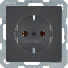 Berker Q1/Q3/Q7 antracyt - gniazdo SCHUKO