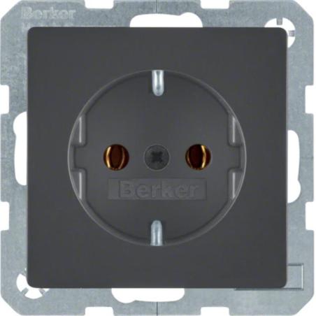 Berker Q1/Q3/Q7 antracyt - gniazdo SCHUKO