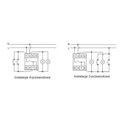 Automat schodowy AS-221T z funkcją sygnalizacji wyłączenia oświetlenia F&F