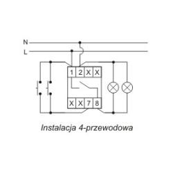 Automat schodowy AS-222T z funkcją sygnalizacji wyłączenia oświetlenia F&F