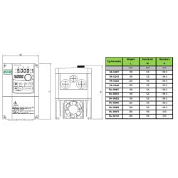 Falownik trójfazowy 1,5kW - FA-3HO15 F&F