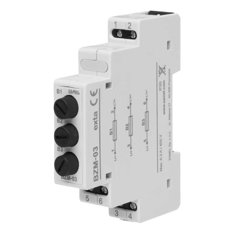 GNIAZDA BEZPIECZNIKOWE MODUŁOWE BZM-03