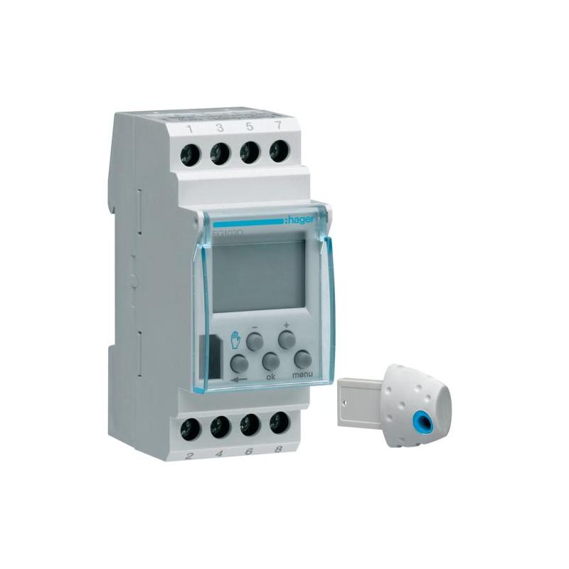 Programator czasowy EG103D tygodniowy 56 programów jednokanałowy synchronizacja DCF77 16A 230V 1P