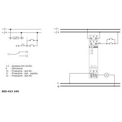 Przekaźnik bistabilny BIS-413 24V z wyłącznikiem czasowym F&F