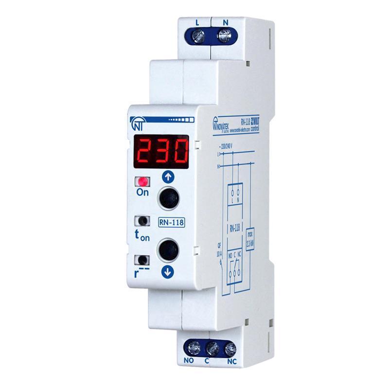 Przekaźnik napięciowy 230V 10A 2,3kW RN-118 Przekaźnik napięciowy 230V 10A 2,3kW RN-118