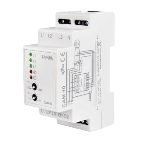 Czujnik asymetrii napięcia z kontrolą stanu stycznika CAM-10