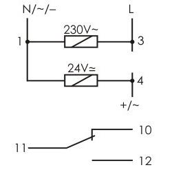 Przekaźnik czasowy uniwersalny PCU-511 DUO 230V AC / 24V AC/DC F&F