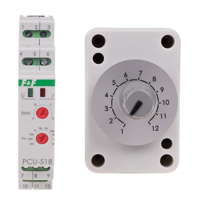 Przekaźnik czasowy uniwersalny PCU-518 DUO 230V AC / 24V AC/DC
