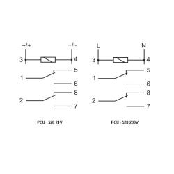 Przekaźnik czasowy uniwersalny PCU-520 230V F&F