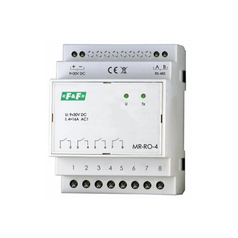 Moduł rozszerzeń wyjść przekaźnikowych z wyjściem MODBUS RTU - MR-RO-4 Moduł rozszerzeń wyjść przekaźnikowych z wyjściem MODBUS RTU - MR-RO-4